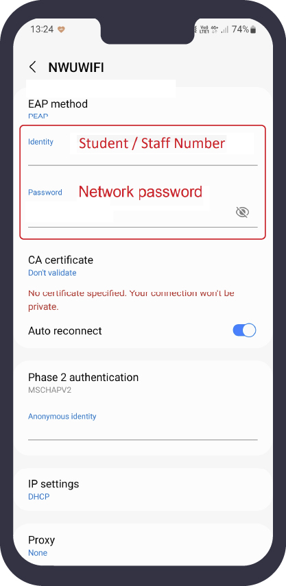 Enter your credentials